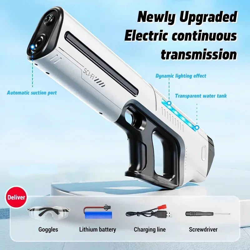 LED Electric Water Blaster – Automatic High-Pressure Gun