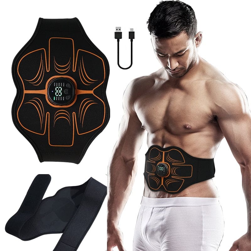 Rechargeable EMS Abdominal Muscle Toning Belt Trainer ABS