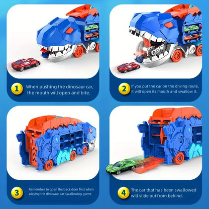 Dinosaur Transport Truck with Track & Mini Cars