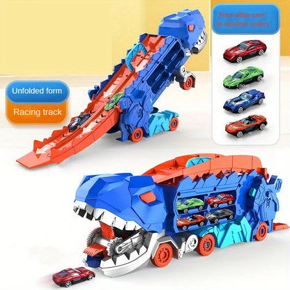 Dinosaur Transport Truck with Track & Mini Cars