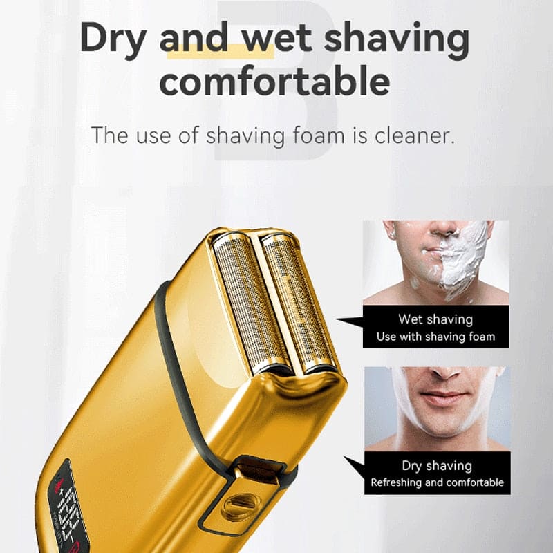 Kemei all-metal  wireless foil electric shaver for men beard