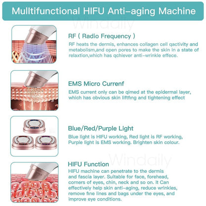 3 in 1 Mini Hifu Machine Ultrasound Facial Beauty Device