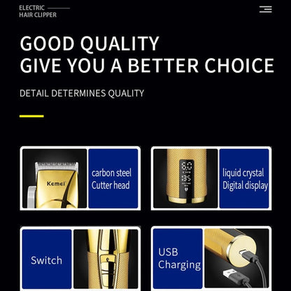 Kemei KM-5096 Electric Hair Clippers Gold