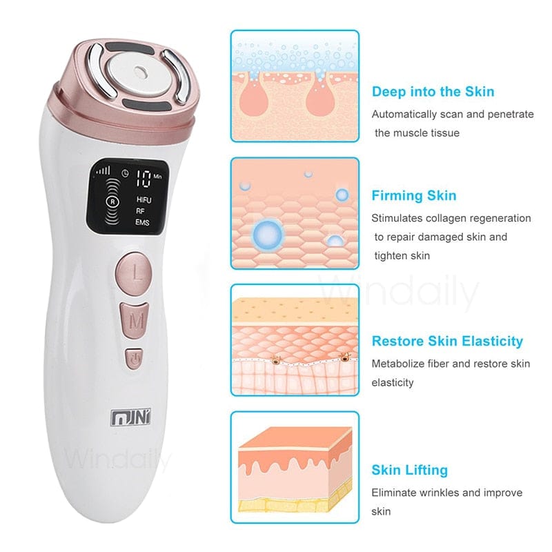 3 in 1 Mini Hifu Machine Ultrasound Facial Beauty Device