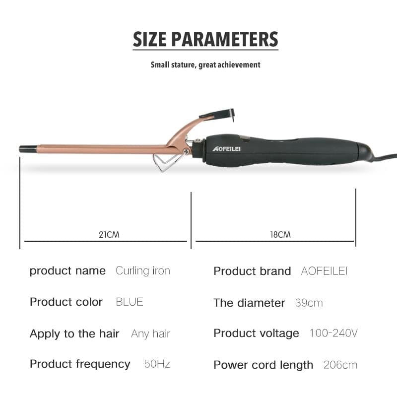 Professional 9mm curling iron Hair waver