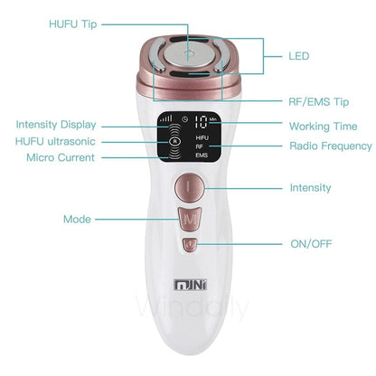 3 in 1 Mini Hifu Machine Ultrasound Facial Beauty Device