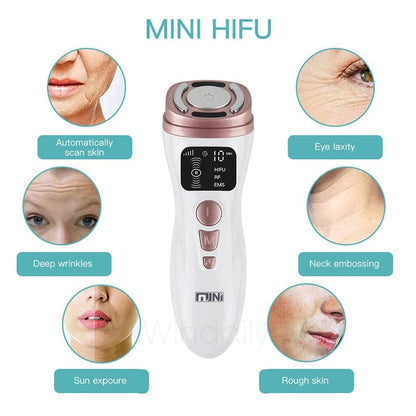 3 in 1 Mini Hifu Machine Ultrasound Facial Beauty Device