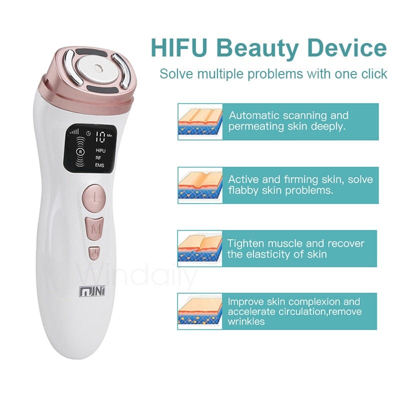 3 in 1 Mini Hifu Machine Ultrasound Facial Beauty Device