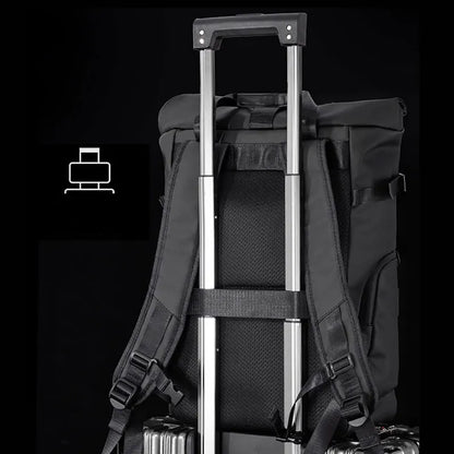 Men’s Roll-Top Laptop Backpack 16” – Waterproof Travel & Business Bag