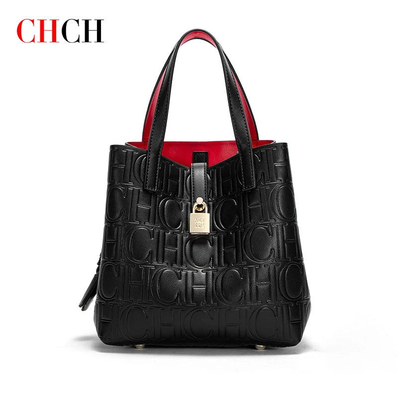 CHCH Luxury Embossed Tote – Structured Shoulder Bag