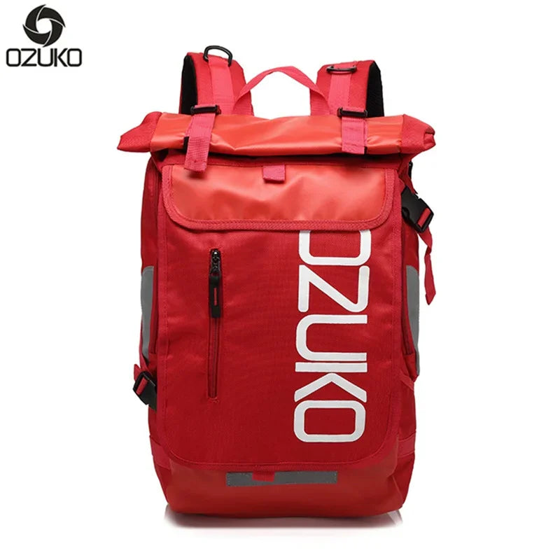 OZUKO 15.6” Roll Top Laptop Backpack