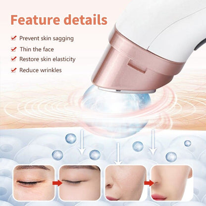 Mini HIFU Machine EMS&RF Ultrasonic Massager for Firming Skin