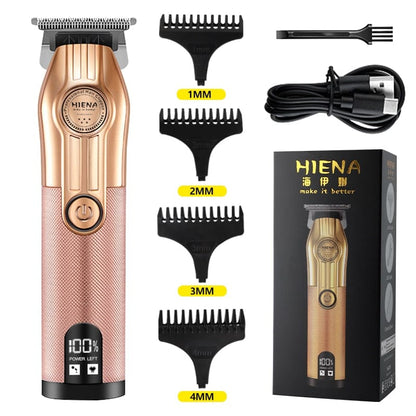 Professional wireless Hair Trimmer Gold Clipper For Men