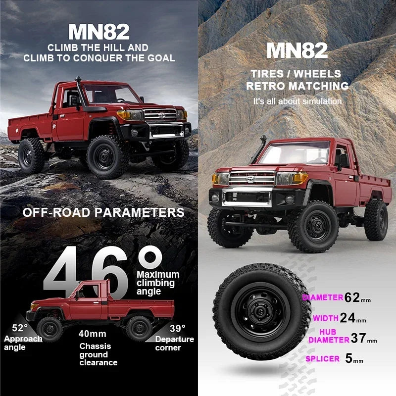 MN82 1:12 4WD RC Off-Road Crawler