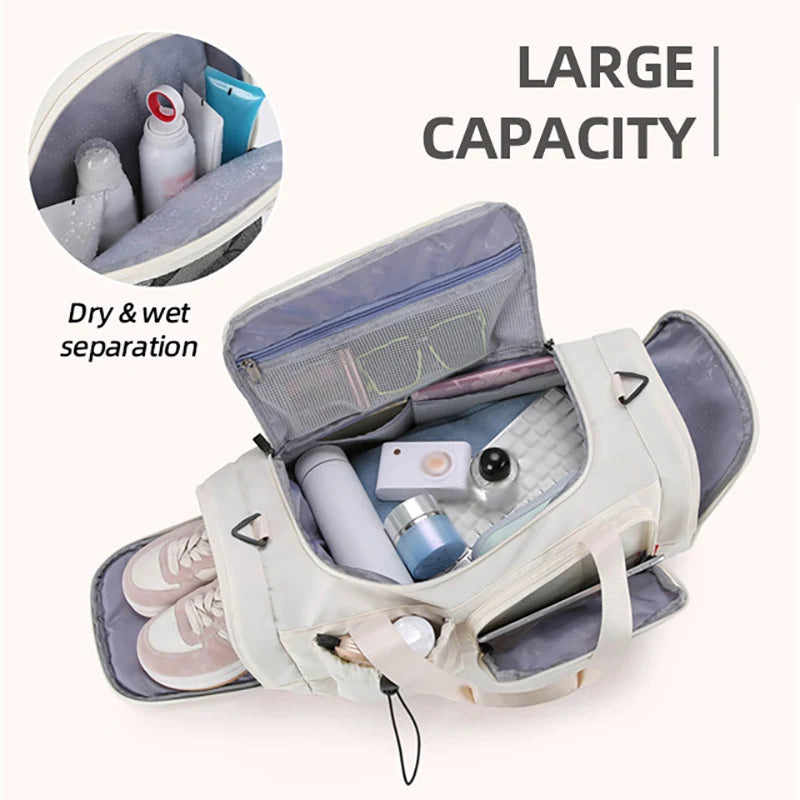 Large Capacity Gym & Travel Duffel Bag – Weekend & Fitness Carry Bag