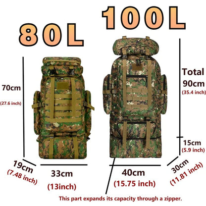 80L / 100L Tactical Hiking Backpack