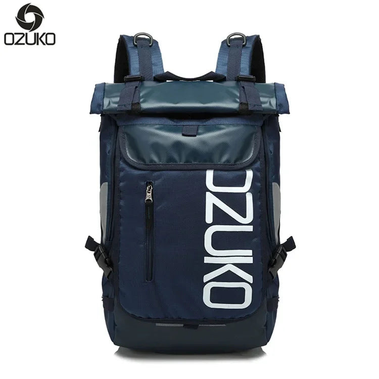 OZUKO 15.6” Roll Top Laptop Backpack