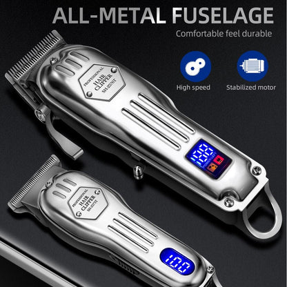 2 in 1 Full Metal Combo Kit Barber Hair Clipper For Men