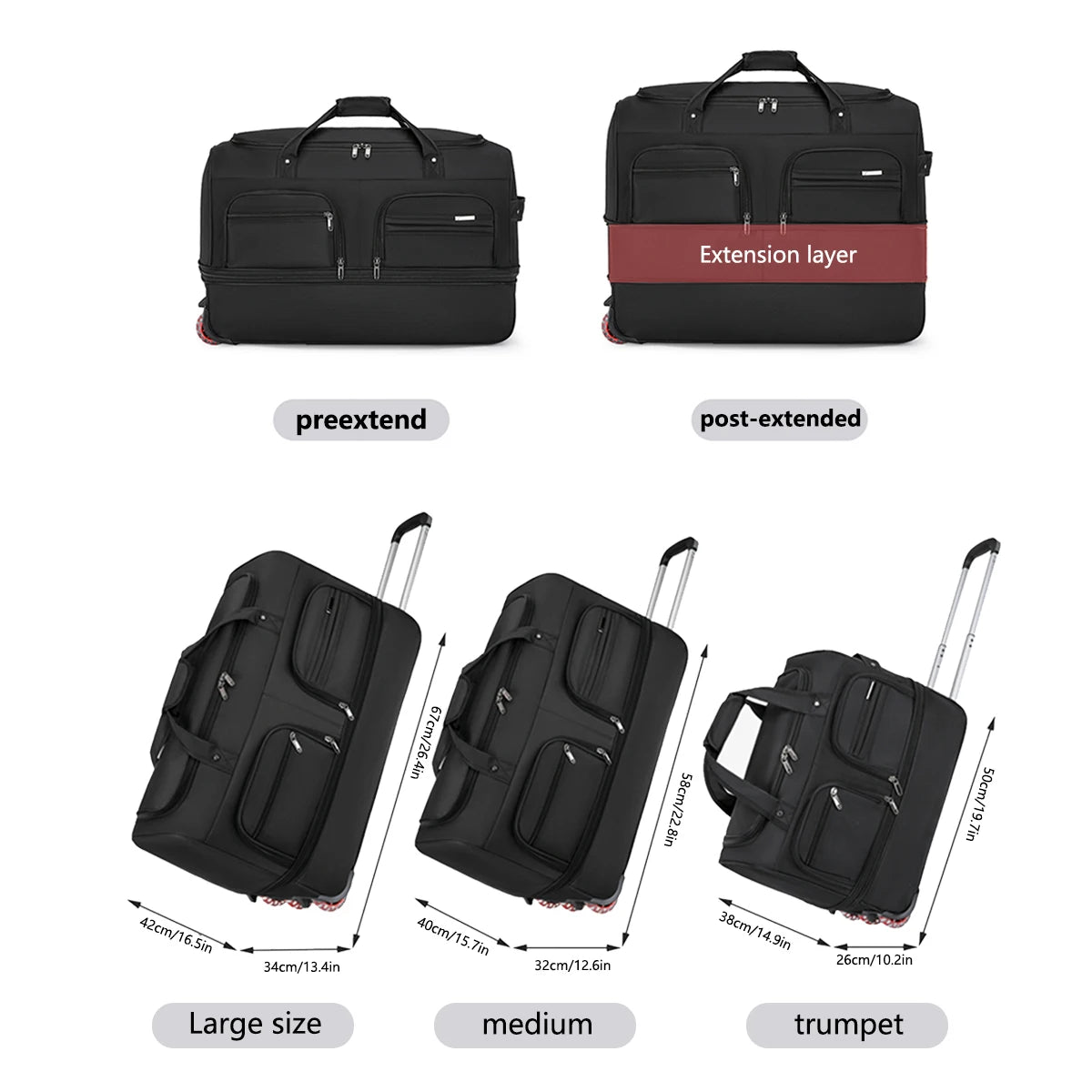 Waterproof Rolling Travel Duffel