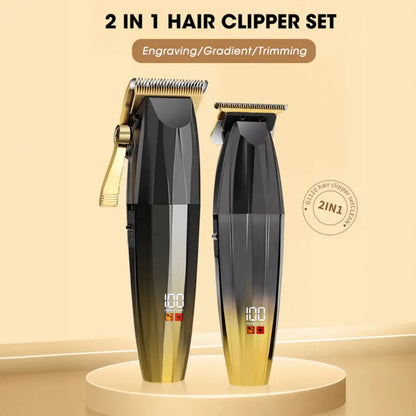 Hair Clipper And Trimmer Set Rechargeable