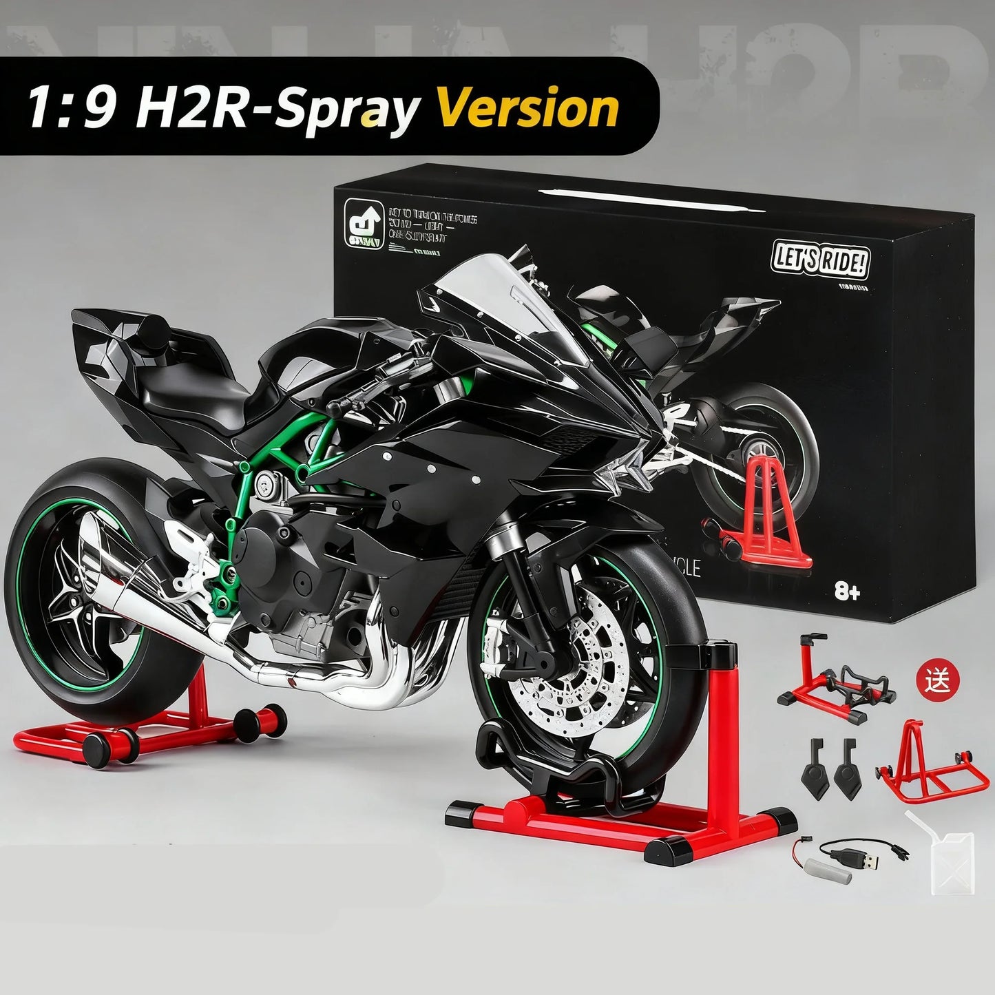 Key Start 1:9 H2 H2R Alloy Racing Motorcycle Model Diecast