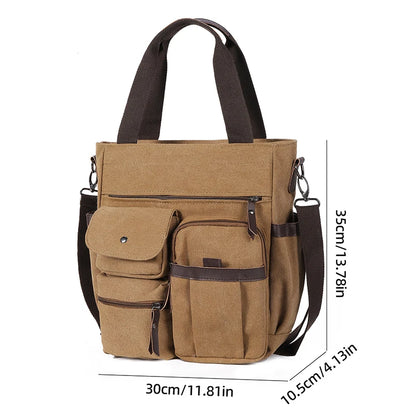 Men’s Vintage Canvas Messenger Bag