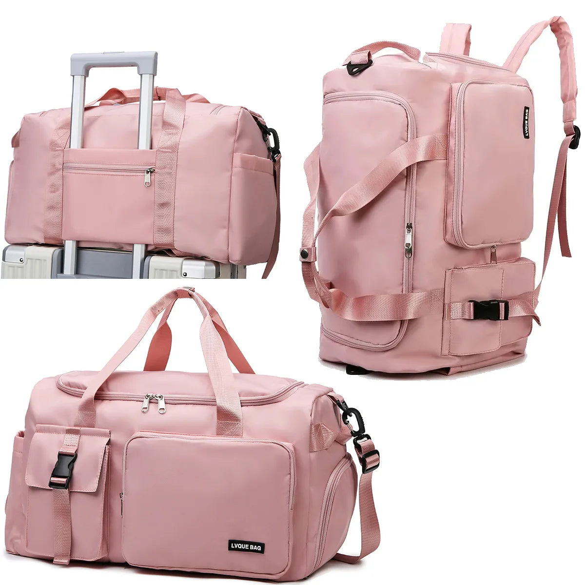 Women’s Gym & Travel Duffel Bag – Dry Wet Compartment Weekender