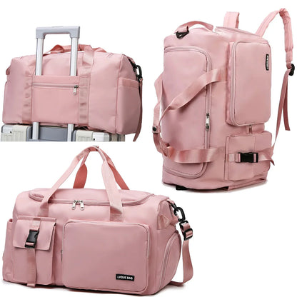 Women’s Gym & Travel Duffel Bag – Dry Wet Compartment Weekender