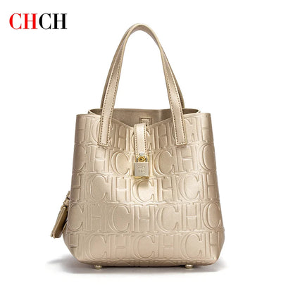 CHCH Luxury Embossed Tote – Structured Shoulder Bag