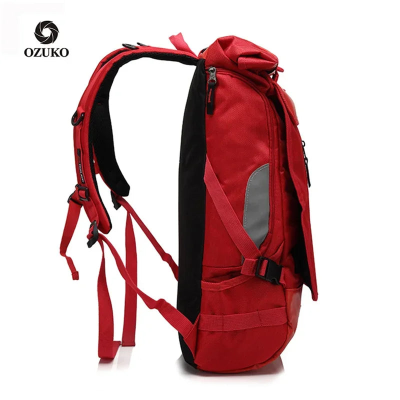 OZUKO 15.6” Roll Top Laptop Backpack