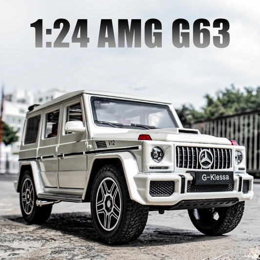 1/24 Alloy Die-Cast G63 Car Model with Sound & Light – Off-Road Toy for Kids
