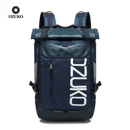 OZUKO 15.6” Roll Top Laptop Backpack