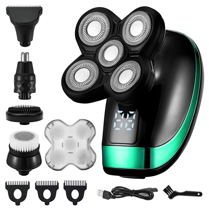 5 In 1 4D Men Rechargeable Bald Head Electric Shaver