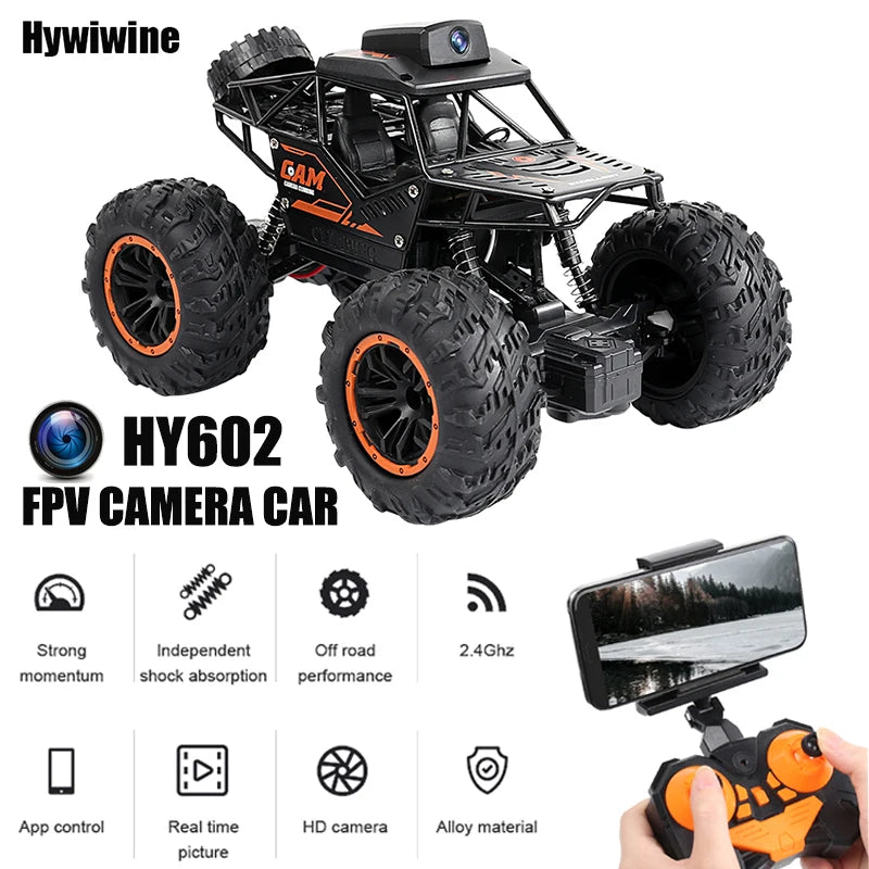 1:18 FPV RC Car with HD Camera – 4WD WiFi Remote Control Off Road Truck