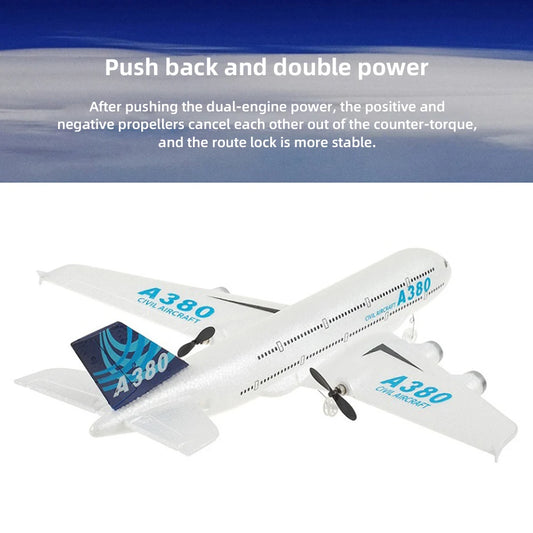 A380 RC Foam Glider Plane – 2CH / 3CH with 6-Axis Gyro Stabilizer
