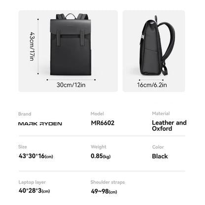 Mark Ryden 15.6” Leather Laptop Backpack