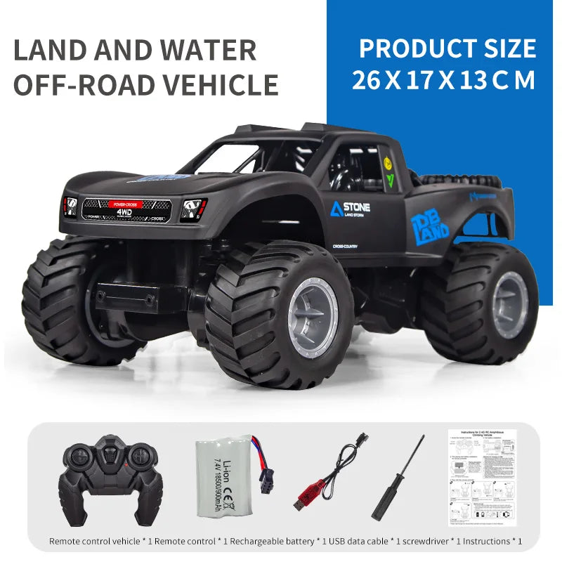 4WD Amphibious RC Stunt Car – Waterproof Land & Water