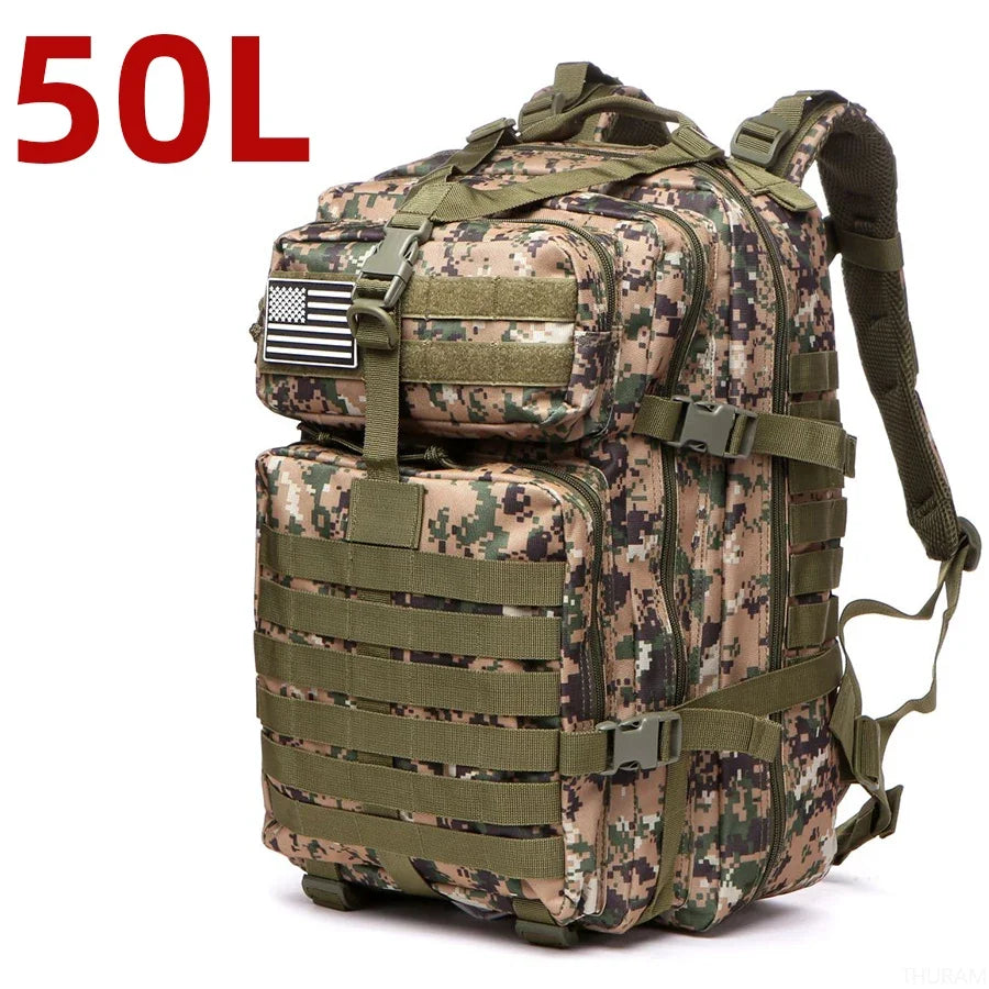 25L / 50L Tactical Outdoor Backpack – Waterproof Nylon