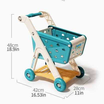 Kids Supermarket Shopping Trolley Play Set