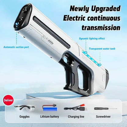 LED Electric Water Blaster – Automatic High-Pressure Gun