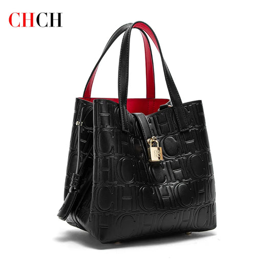 CHCH Luxury Embossed Tote – Structured Shoulder Bag