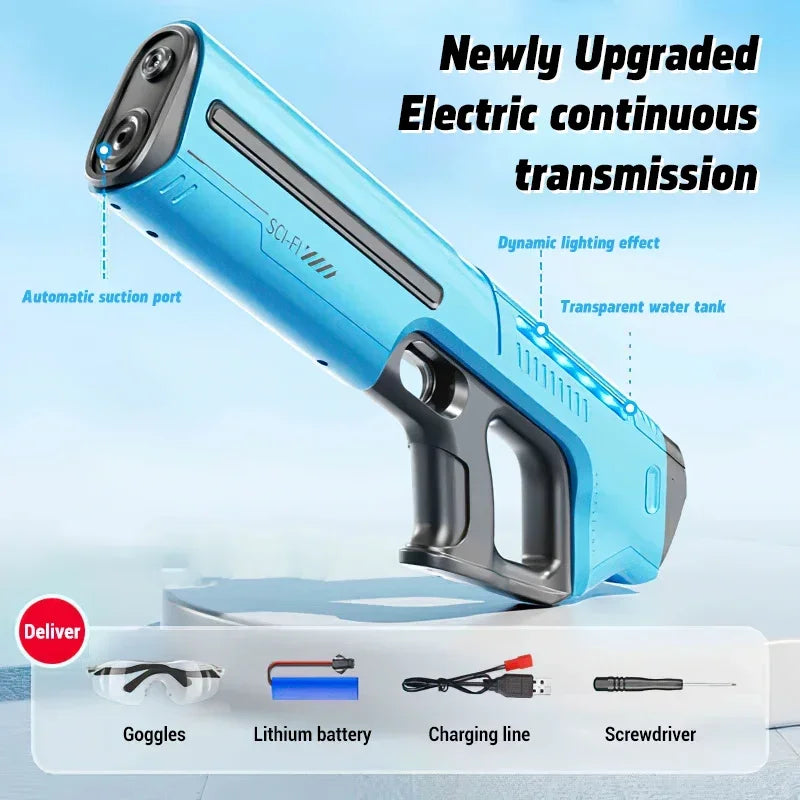 LED Electric Water Blaster – Automatic High-Pressure Gun