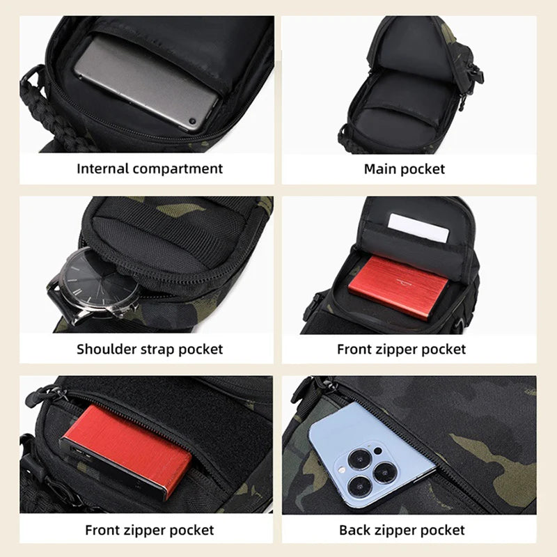 Tactical MOLLE Chest Sling Bag