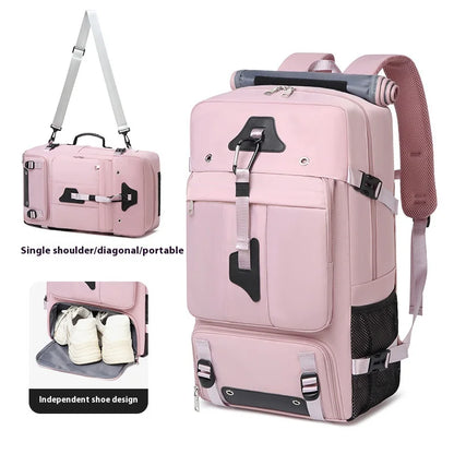 55L Waterproof Travel Backpack – Laptop & Shoe Compartment