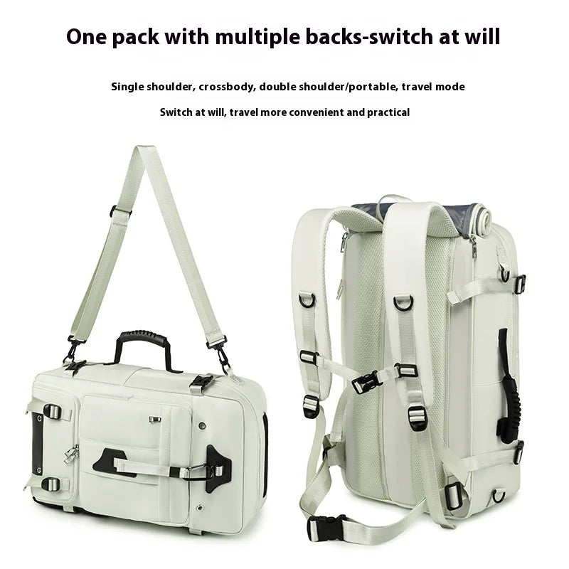 55L Waterproof Travel Backpack – Laptop & Shoe Compartment