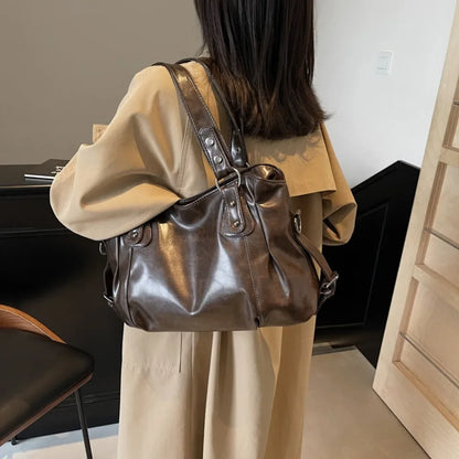Retro PU Leather Shoulder Bag