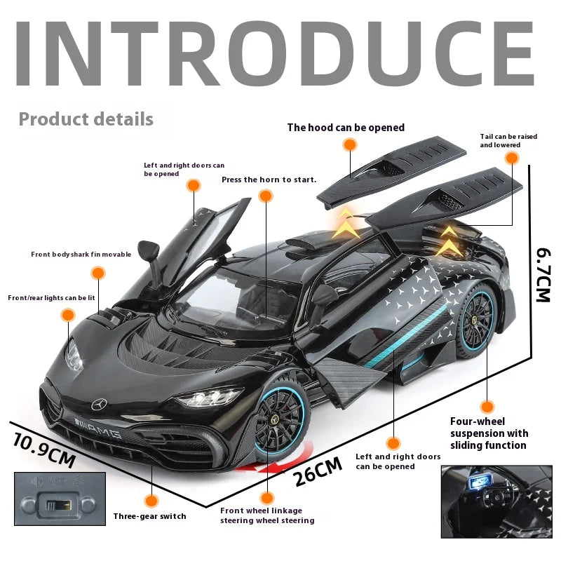 1:18 AMG ONE Diecast Model Car with Sound & Lights