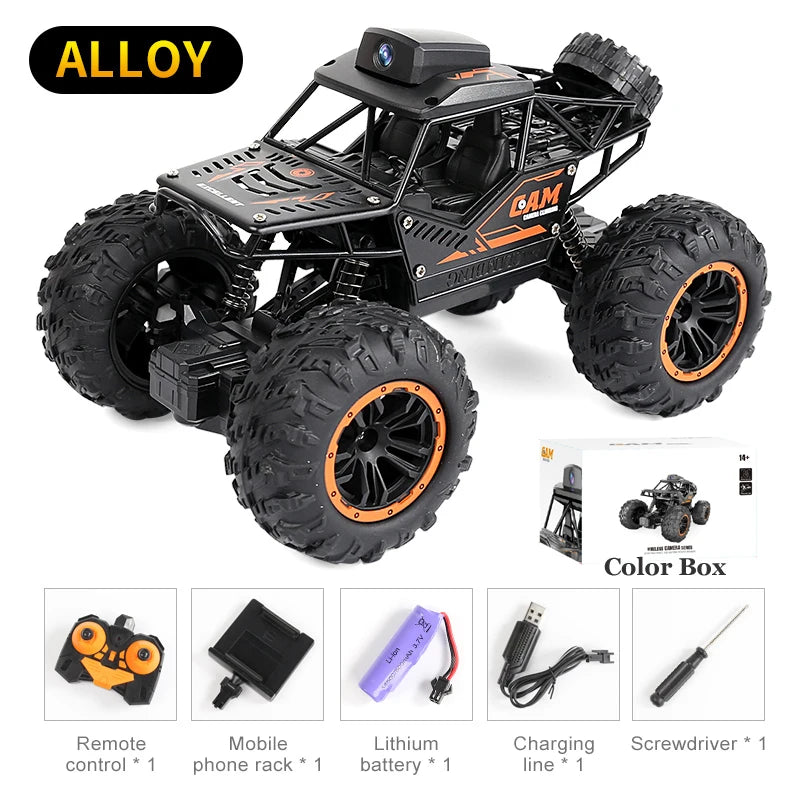 1:18 FPV RC Car with HD Camera – 4WD WiFi Remote Control Off Road Truck