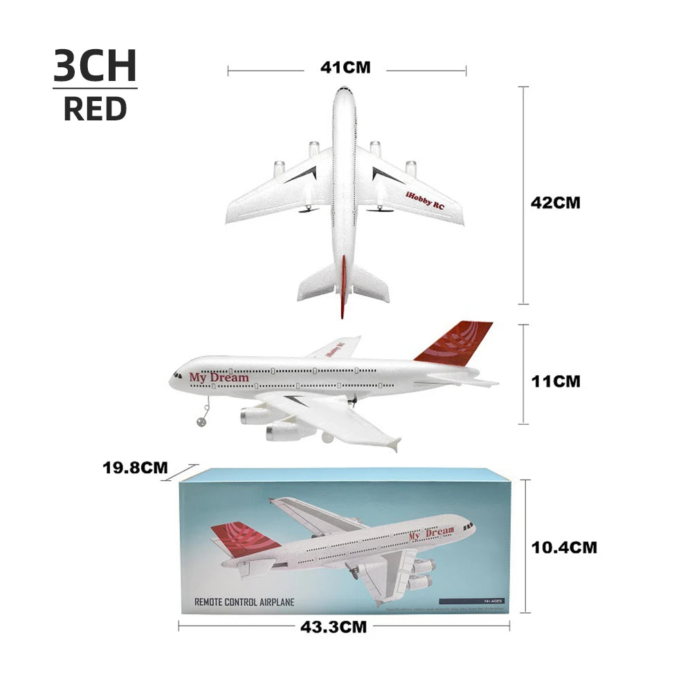 A380 RC Foam Glider Plane – 2CH / 3CH with 6-Axis Gyro Stabilizer