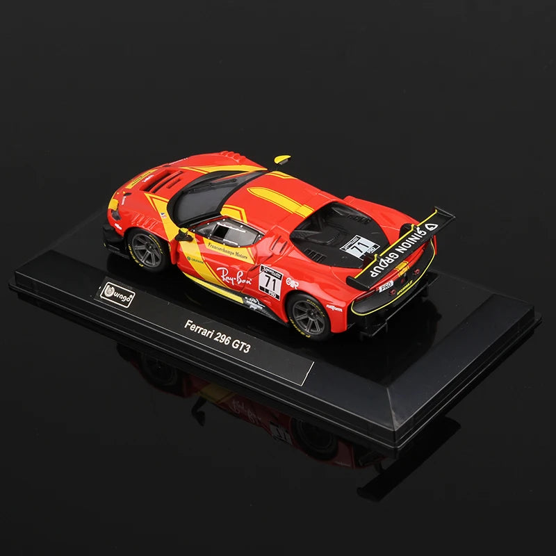 1:43 Scale GT3 Supercar Diecast Model – Red Alloy Racing Car Collectible